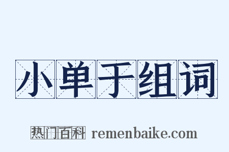 小单于组词是什么意思的图片